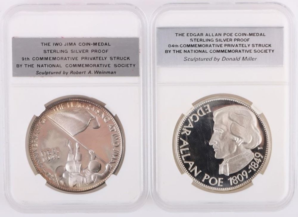 Lot 177342: STERLING SILVER COMMEMORATIVE PROOF COINS