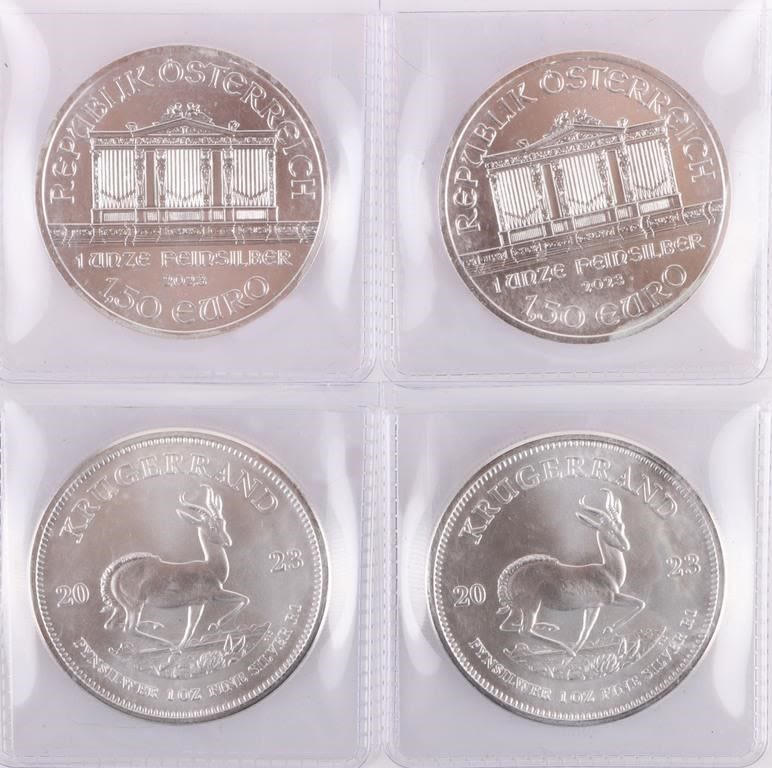 Lot 177352: .999 FINE SILVER COLLECTIBLE SILVER COINS - (4)