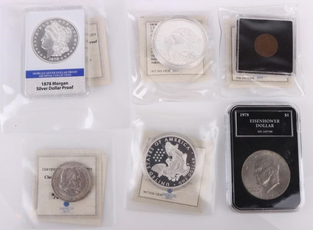 Lot 177366: AMERICAN MINT SILVER/CLASSIC U.S. COINAGE - (6)