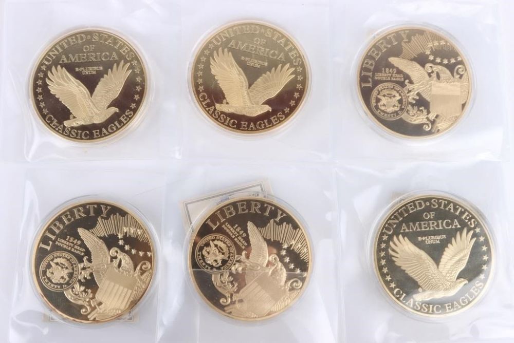 Lot 177377: 2014 DOUBLE EAGLE 1849 COMMEMORATIVE COINS - (6)