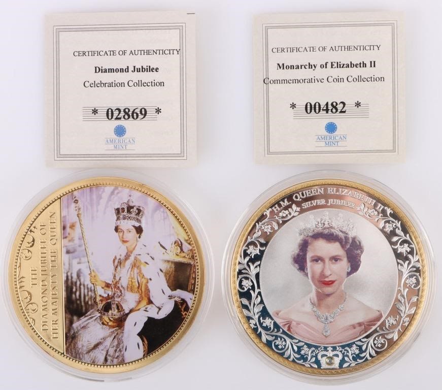 Lot 177379: CORONATION 1953 & SILVER JUBILEE COMMEM. COINS
