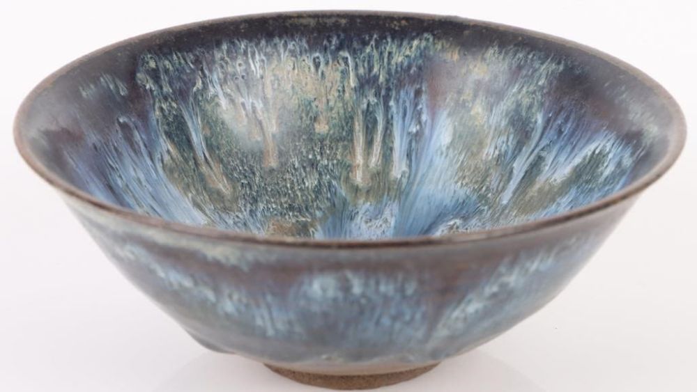 Lot 177394: CHINESE BLUE CLAY FLAMBE HANDMADE BOWL