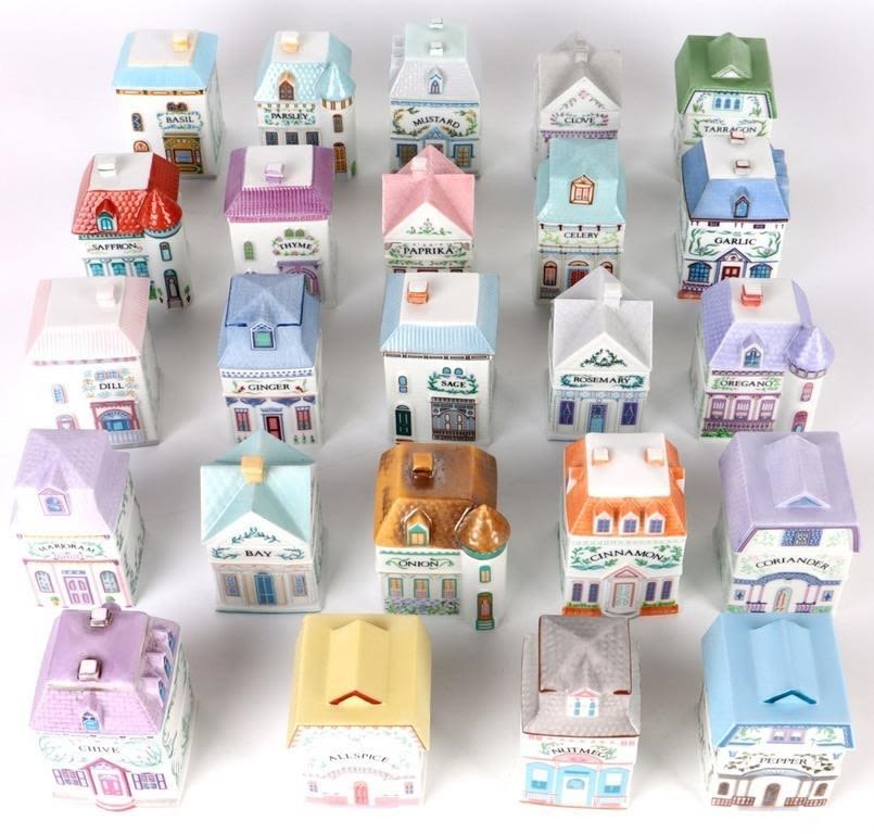 Lot 177408: LENOX SPICE VILLAGE COMPLETE SET OF 24 PIECES