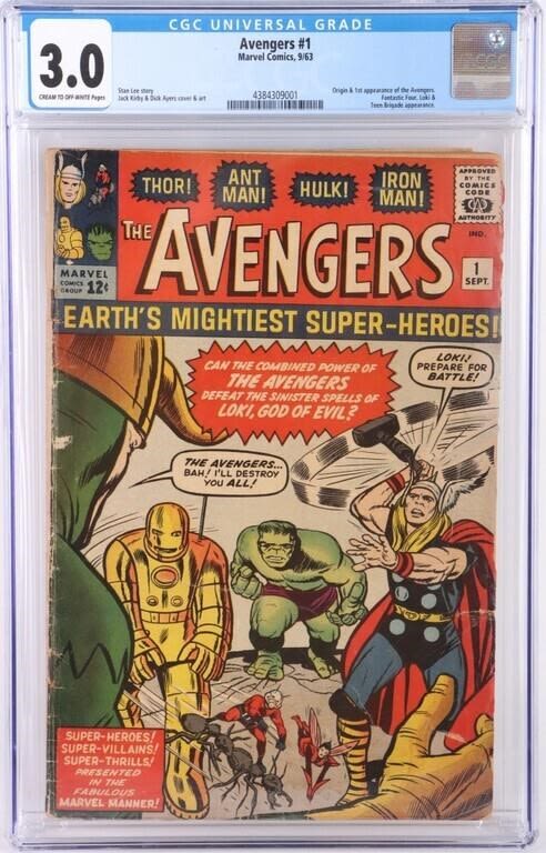 Lot 178155: AVENGERS #1 (1963) CGC 3.0  - 1ST APP. OF AVENGERS