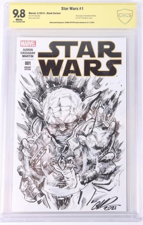 Lot 178161: CHINH POTTER ORIGINAL ART COVER STAR-WARS #1