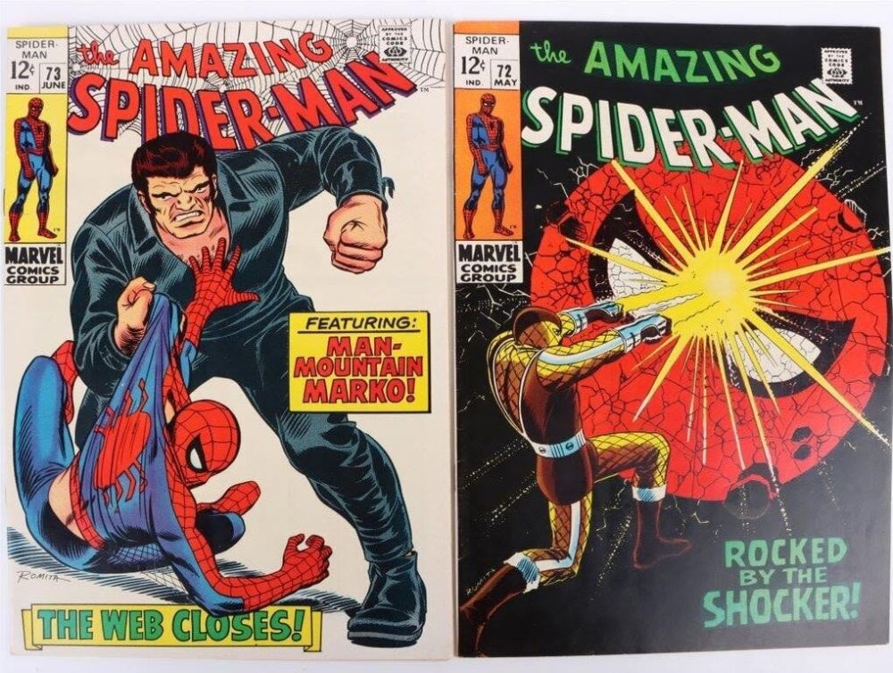 Lot 178165: THE AMAZING SPIDER-MAN #72 & #73 (1ST SILVERMANE)