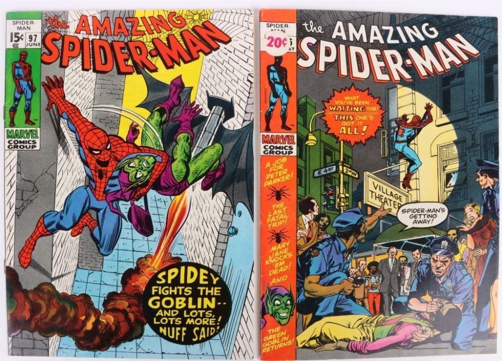 Lot 178172: THE AMAZING SPIDER-MAN #96 & #97 COMIC BOOKS