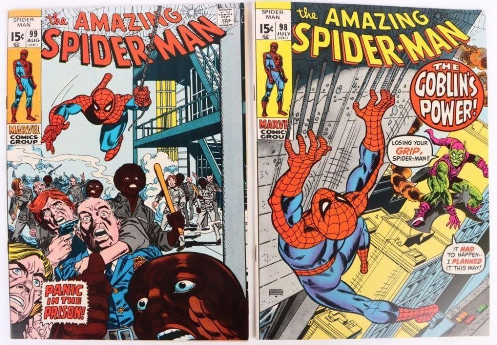 Lot 178173: THE AMAZING SPIDER-MAN #98 & #99 COMIC BOOKS