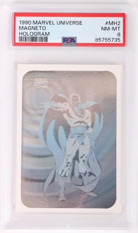 Lot 178196: 1990 MARVEL MAGNETO HOLOGRAM  PSA 8 COMIC CARD