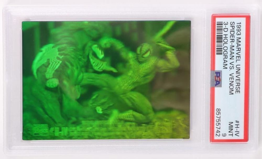 Lot 178197: 1993 3-D HOLO CARD SPIDER-MAN VS. VENOM MINT 9