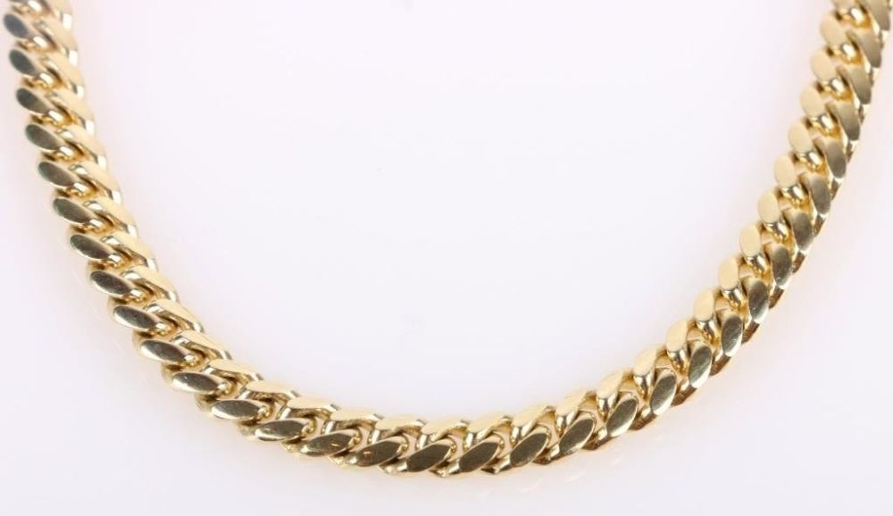 Lot 178211: 14K YELLOW GOLD MEN'S CURB LINK CHAIN NECKLACE