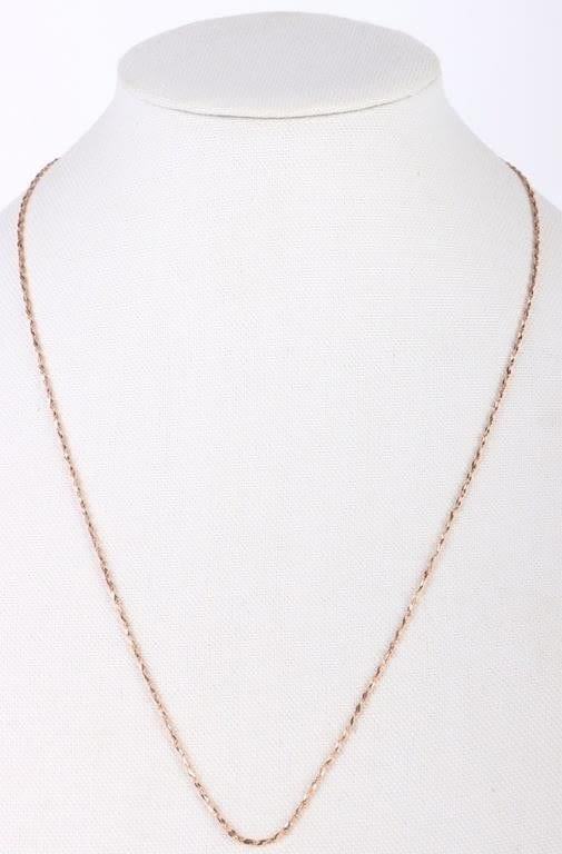 Lot 178212: 18K YELLOW GOLD CUSTOM-LINK LADIES CHAIN NECKLACE