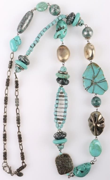 Lot 178223: VINTAGE CHICO'S BOHO TURQUOISE NECKLACE