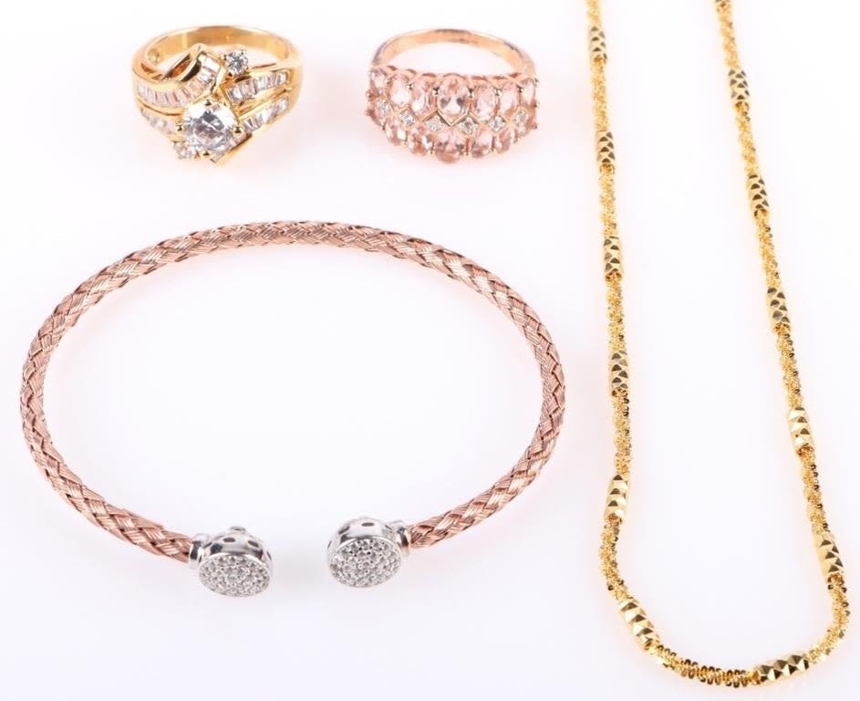 Lot 178253: 925 SILVER GOLD-TINTED JEWELRY SET - LOT OF 4