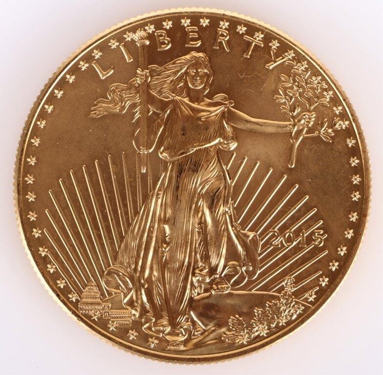 Lot 178295c: 2015 1OZ $50 AMERICAN GOLD EAGLE COIN BULLION