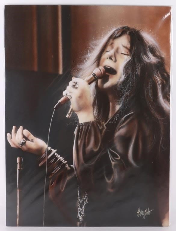 Lot 178304: JANIS JOPLIN ORIGINAL PAINTING BY GARY LONGORDO