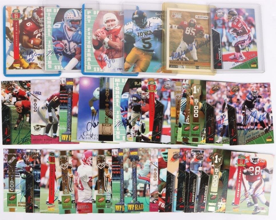 Lot 178320: 1992-5 SIGNATURE ROOKIES FOOTBALL CARDS - (38)