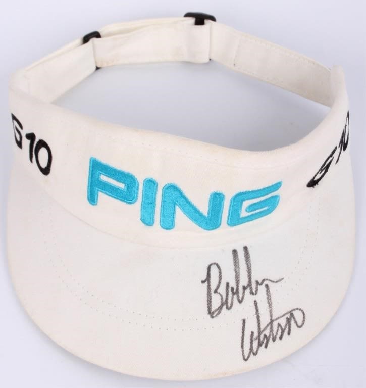 Lot 178330: BUBBA WATSON AUTOGRAPHED G10 PING VISOR