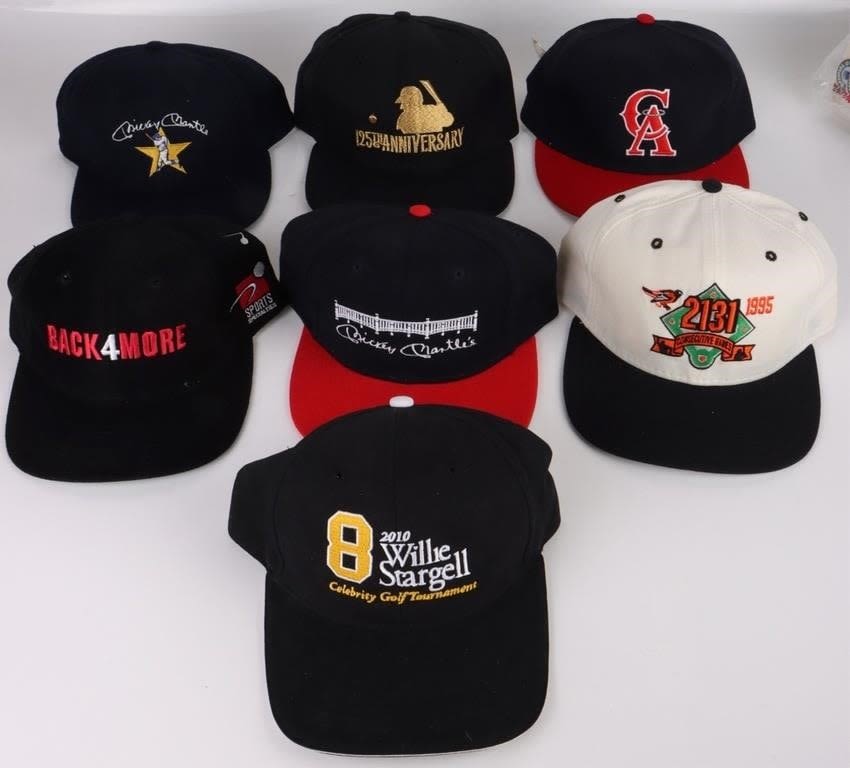 Lot 178332: COLLECTIBLE SPORTS BASEBALL CAPS W/ TAGS - (7)