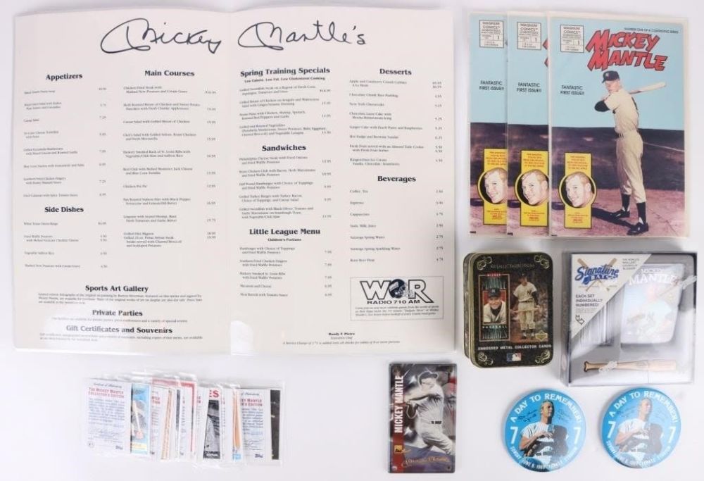 Lot 178341: MICKEY MANTLE COLLECTOR'S ITEMS & MEMORABILIA