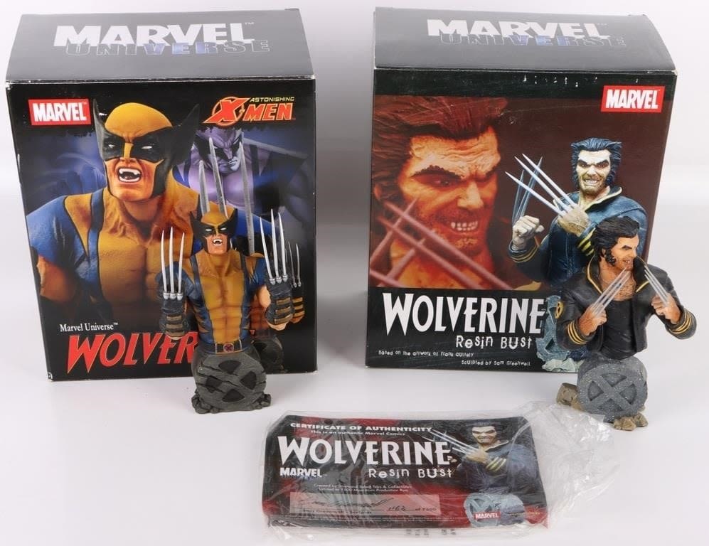Lot 178357: DIAMOND SELECT WOLVERINE RESIN BUSTS - X-MEN