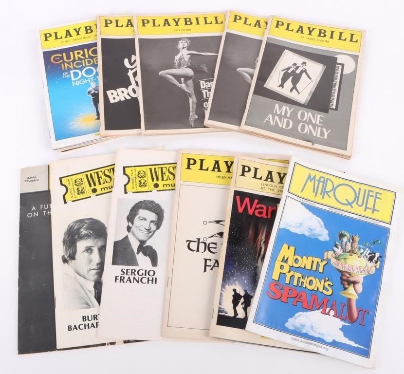 Lot 178372: VINTAGE BROADWAY THEATRE PLAYBILLS - LOT OF 12