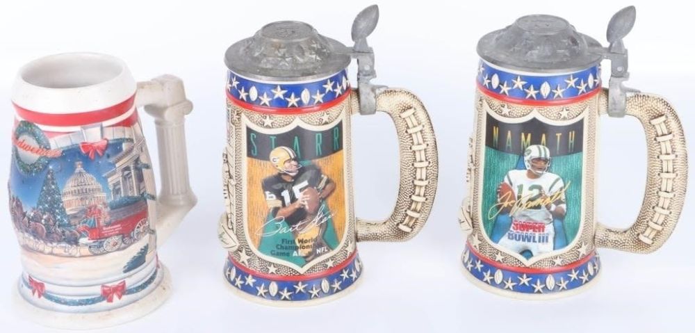 Lot 178386: VINTAGE CERAMIC BEER STEIN COLLECTION (3)