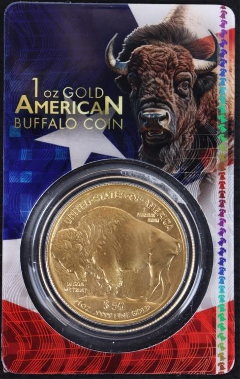 Lot 178295g: 1OZ FINE GOLD AMERICAN BUFFALO 99.99% GOLD BULLION