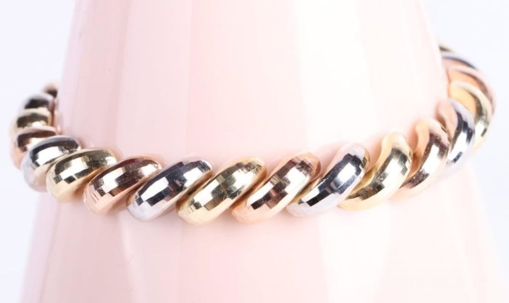 Lot 179161: 14K TRI-GOLD SAN MARCO LADIES BRACELET