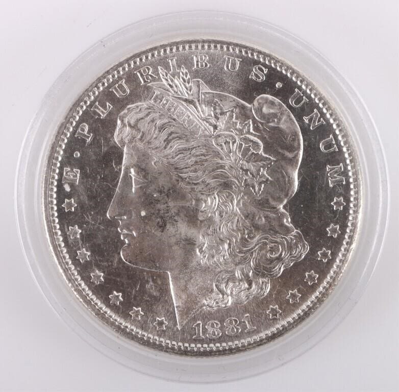 Lot 179190: 1881 SILVER MORGAN DOLLAR HIGH GRADE ~MS65