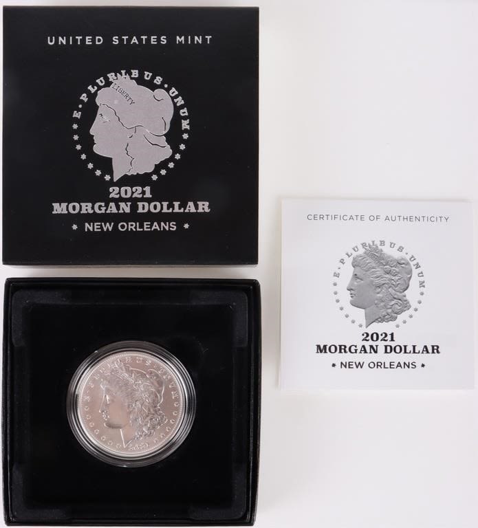 Lot 179211: 2021 MORGAN "O" PRIVY MARK SILVER DOLLAR US MINT