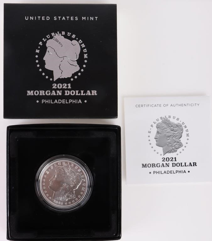 Lot 179213: 2021 MORGAN PHILADELPHIA SILVER DOLLAR MINT 21XE