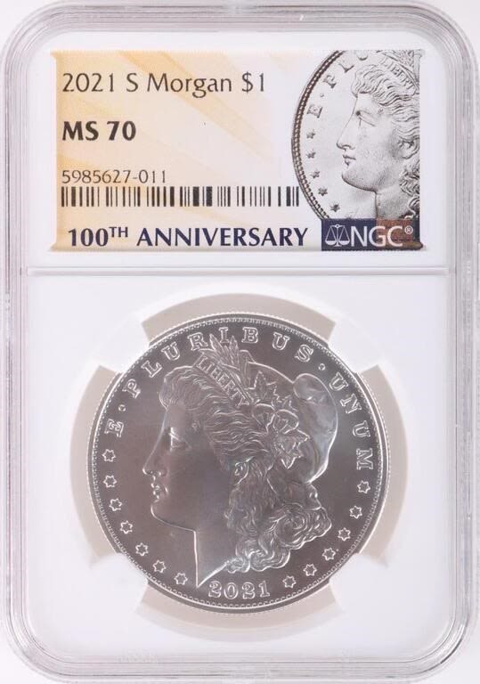 Lot 179216: 2021-S MORGAN 100TH ANNIVERSARY SILVER DOLLAR