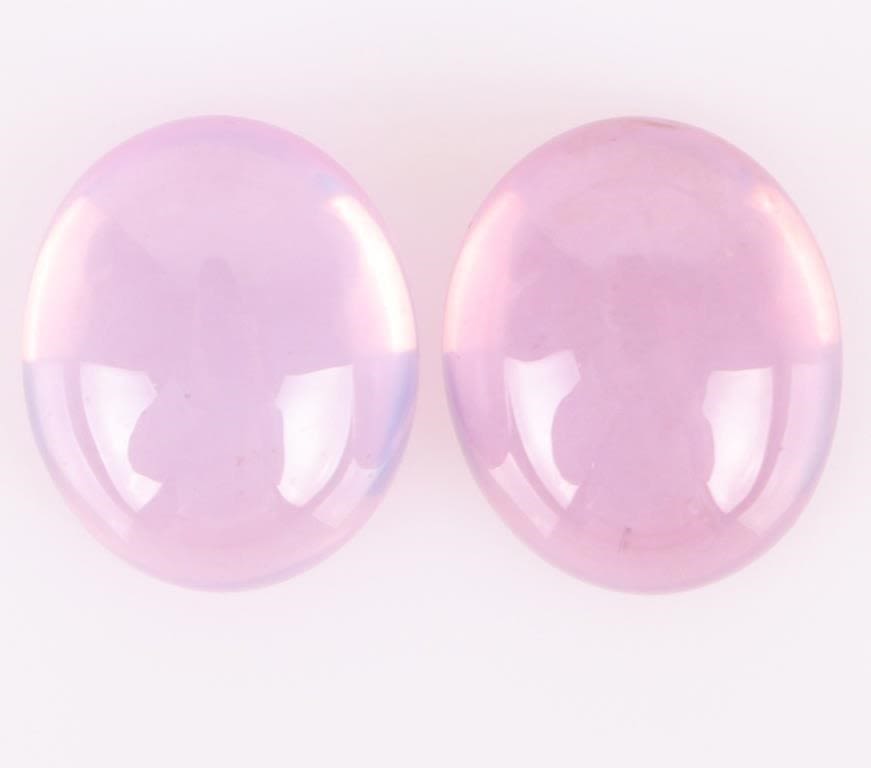 Lot 179279: 13.90CTW OVAL CABOCHON PINK STAR SAPPHIRE GEMS