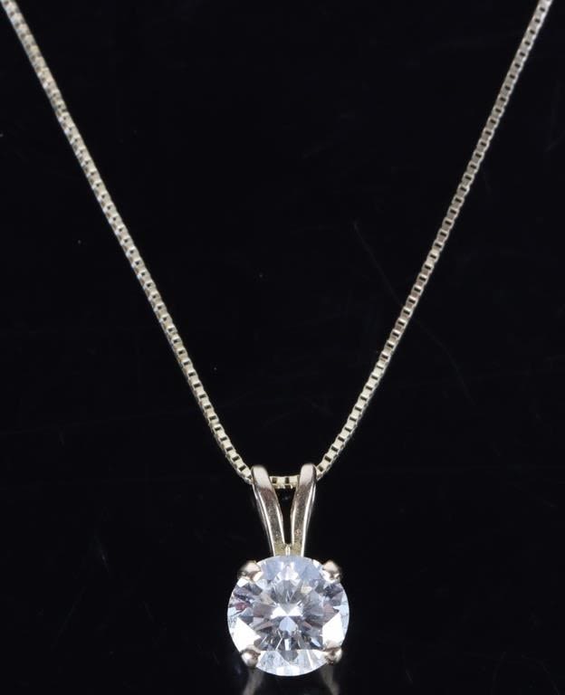 Lot 179289: 1.0CT DIAMOND 14K YELLOW GOLD LADIES NECKALCE