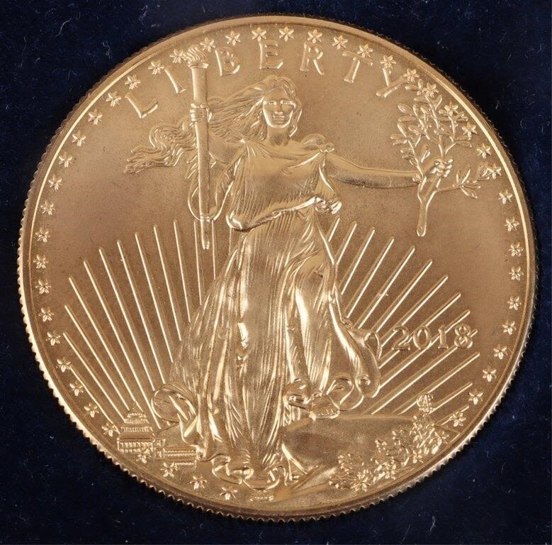 Lot 179360: 2018 P $50 U SAINT GAUDENS GOLDEN EAGLE COIN