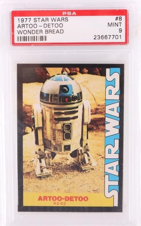 Lot 179408: 1977 STAR WARS ARTOO-DETOO WONDER BREAD CARD PSA 9