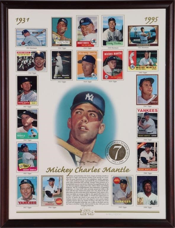 Lot 179411: MICKEY MANTLE LIMTED EDITION COMMEMORATIVE SHEET