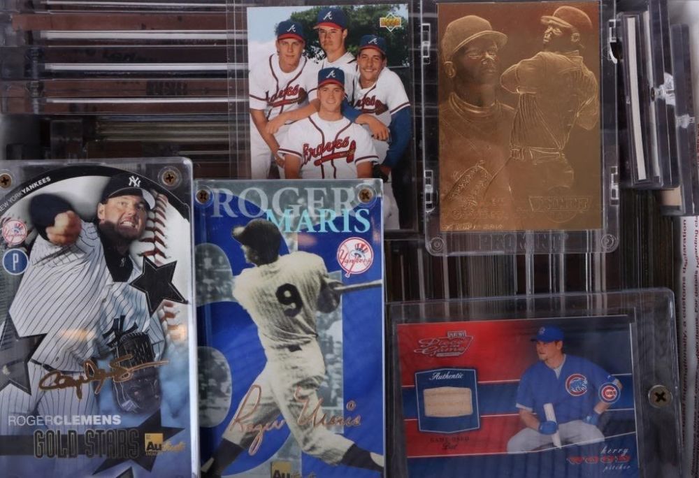 Lot 179416: ~120 COLLECTIBLE BASEBALL CARDS & GAME-USED ITEMS