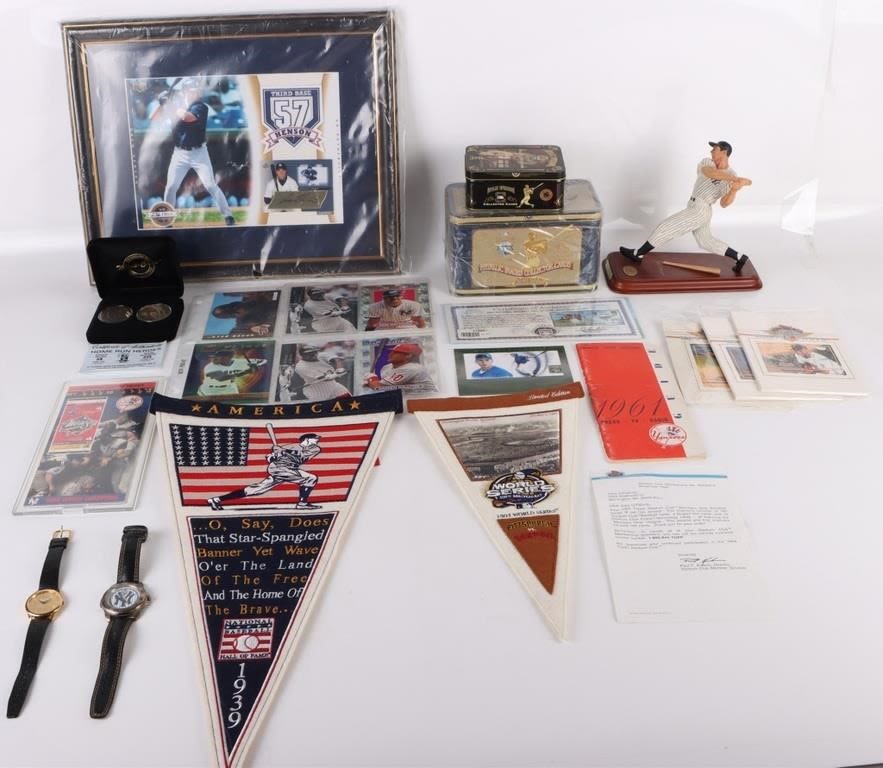 Lot 179417: COLLECTIBLE BASEBALL MEMORABILIA, CARDS & MORE