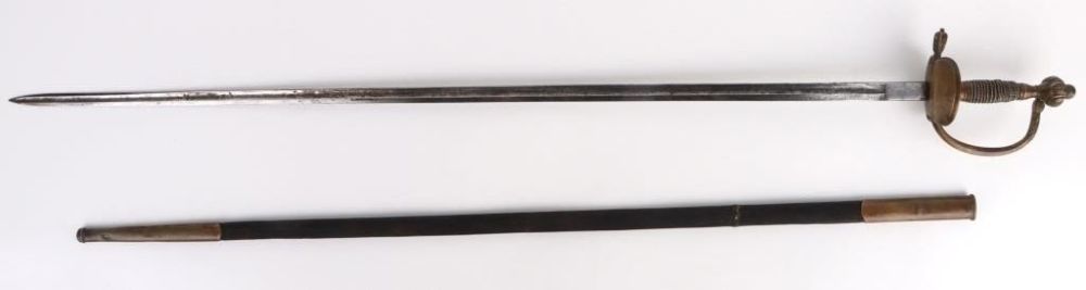 Lot 179420: ANTIQUE 1800'S FRENCH OFFICERS SWORD W/ SCABBARD