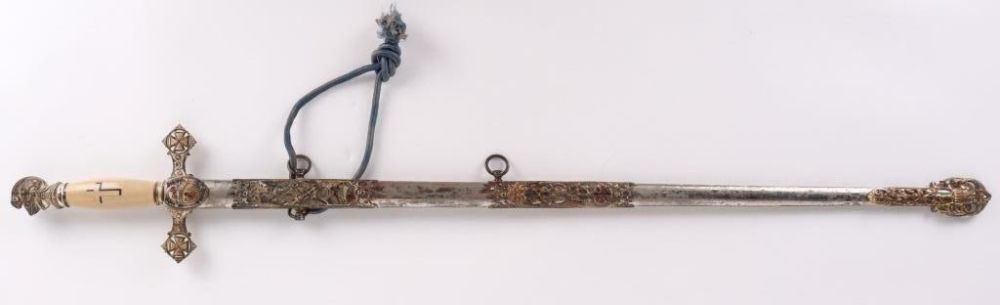 Lot 179425: M.C. LILLEY OHIO MASONIC KNIGHTS TEMPLAR SWORD