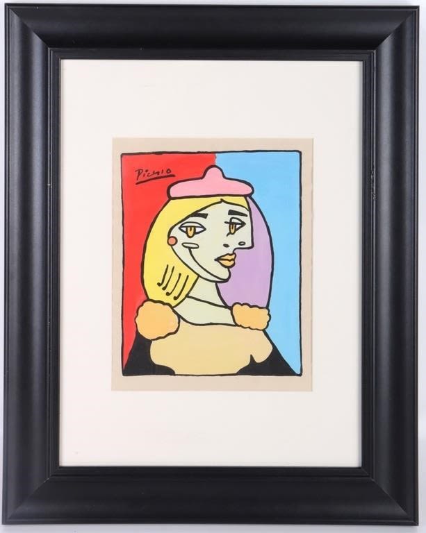 Lot 179054a: PABLO PICASSO ORIGINAL SPANISH PAINTING AFTER
