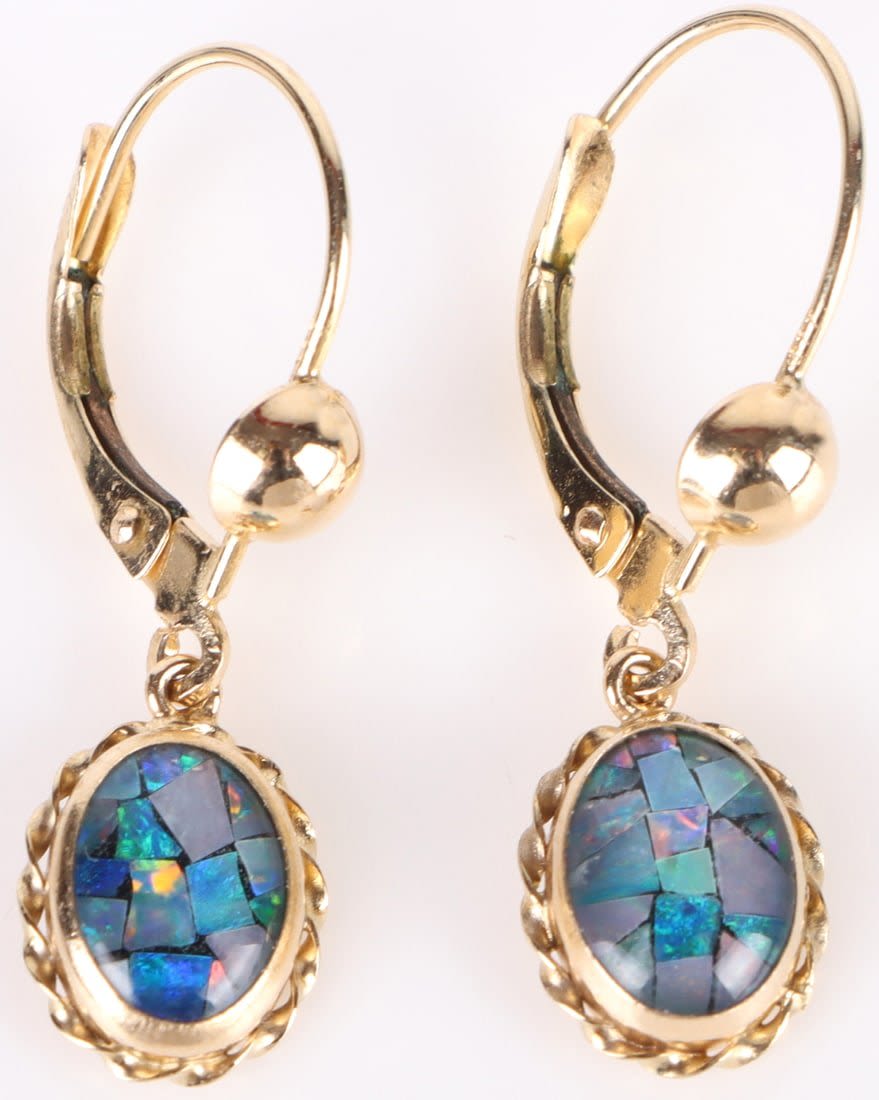 Lot 179251: 14K YELLOW GOLD DANGLE EARRINGS