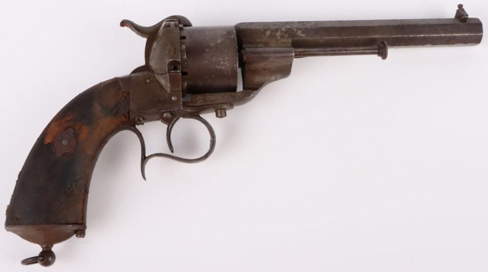 Lot 181408: FRENCH LEFAUCHEUX MODEL 1854 12MM PINFIRE REVOLVER