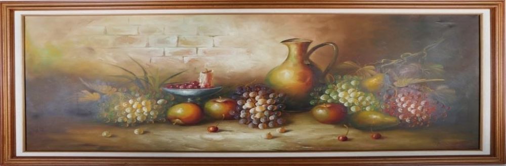 Lot 180233: SIGNED ORIGINAL OIL ON CANVAS STILL LIFE PAINTING