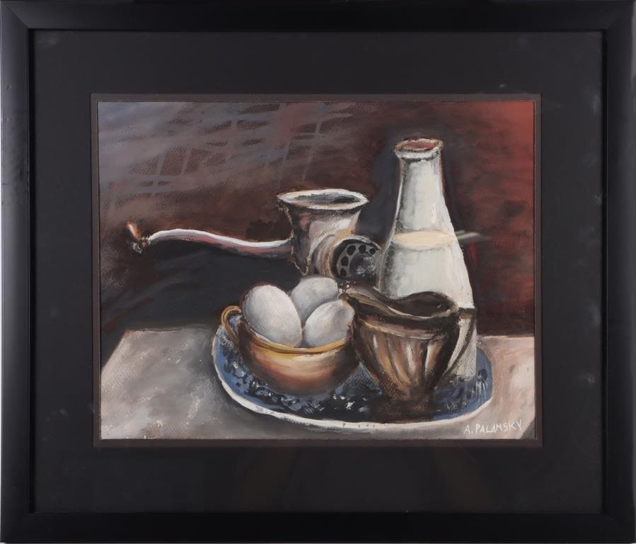 Lot 180234: ABRAHAM PALANSKY ORIGINAL STILL LIFE PAINTING