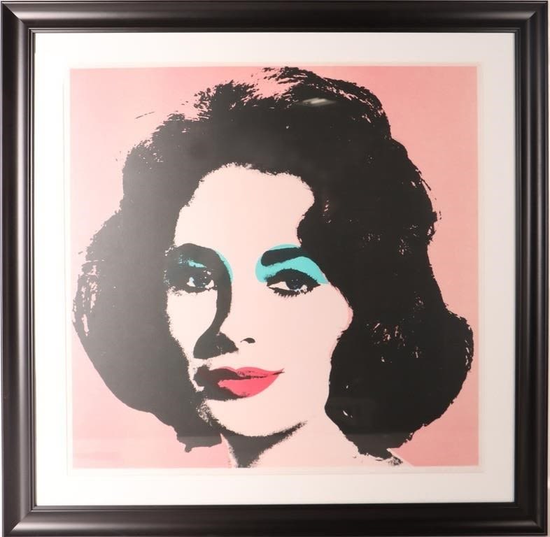 Lot 180238: ANDY WARHOL LIZ IN PINK OFFSET LITHOGRAPH SIGNED