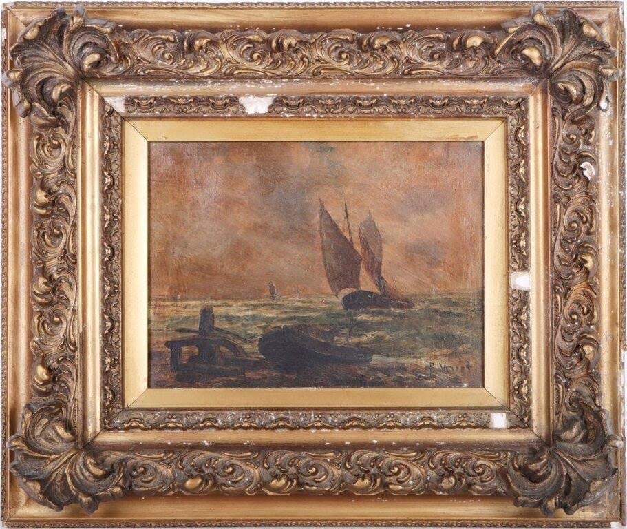Lot 180240: SIGNED ORIGINAL OIL ON CANVAS SAILBOATS