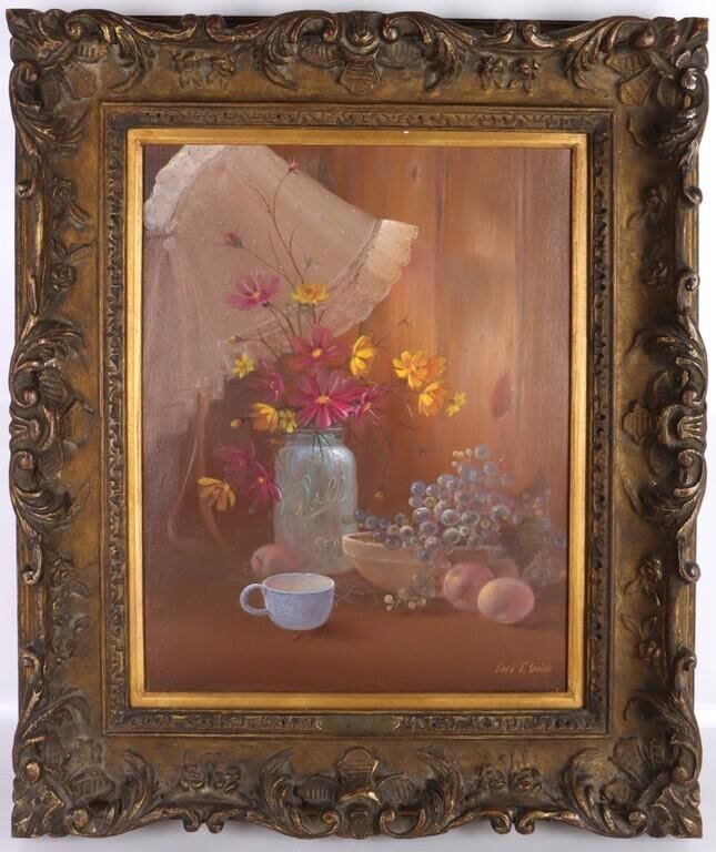 Lot 180243: CARL J. SMITH "SUNDAY'S BONNET" OIL ON CANVAS